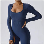 Load image into Gallery viewer, Seamless Contouring Yoga Bodysuit With Long Sleeves
