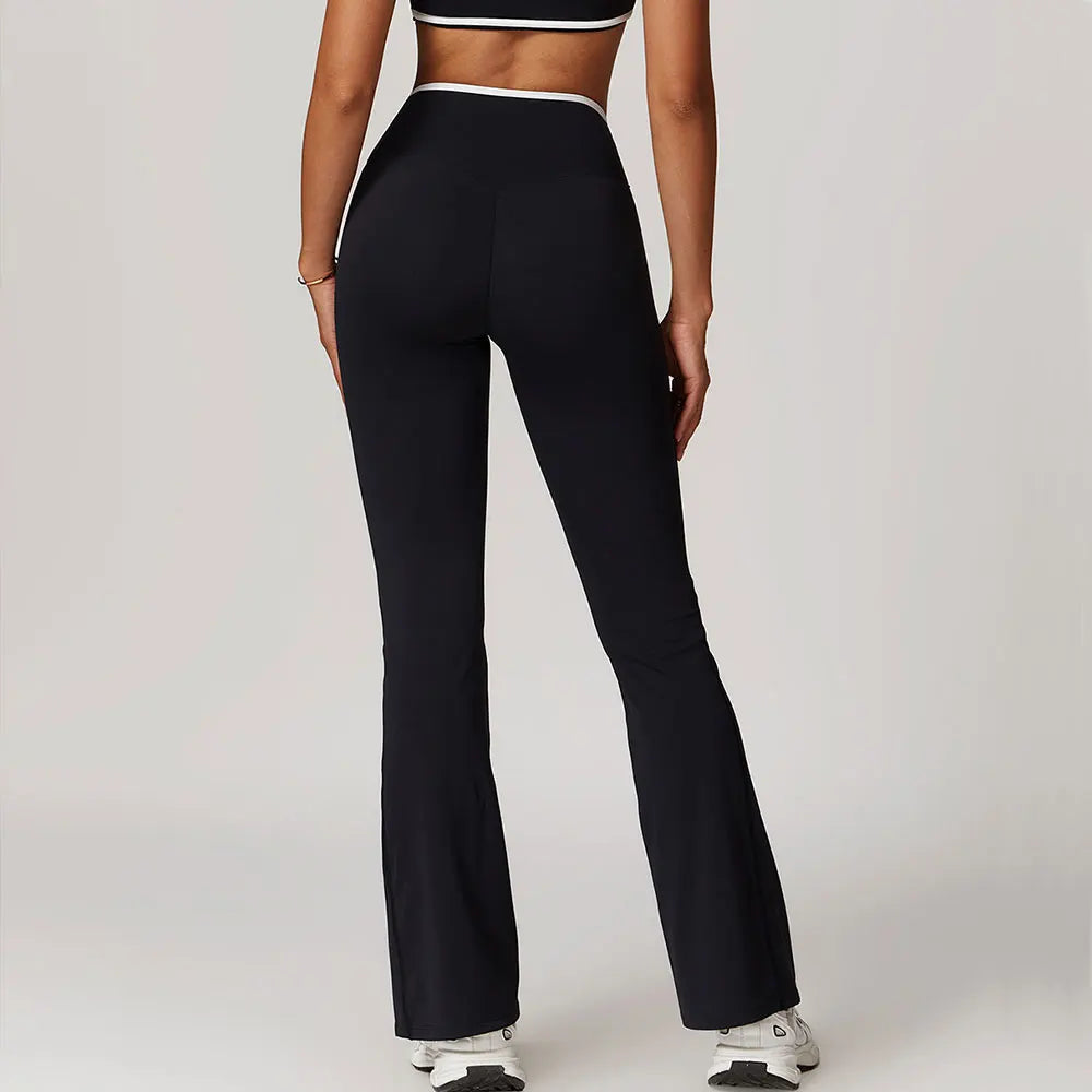 Luxurious High Waist Contoured Bell Bottom Leggings