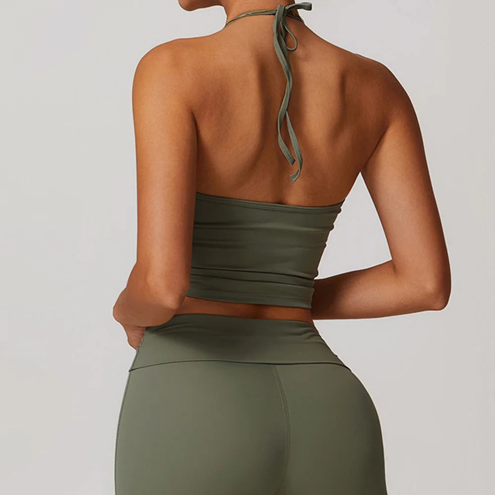 Racer Back Breathable Contour Light Weight Sports Bra Nylon