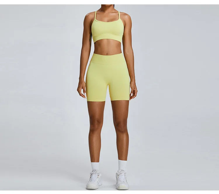 Seamless Contour 2 Piece Sculpted Yoga Wear Breathable