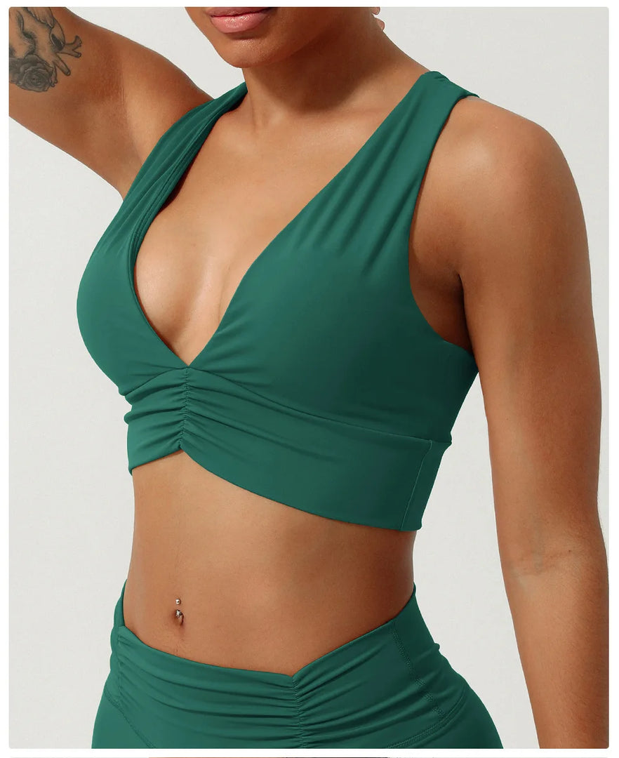 Breathable Cross Strap Contour Padded Luxurious Bra