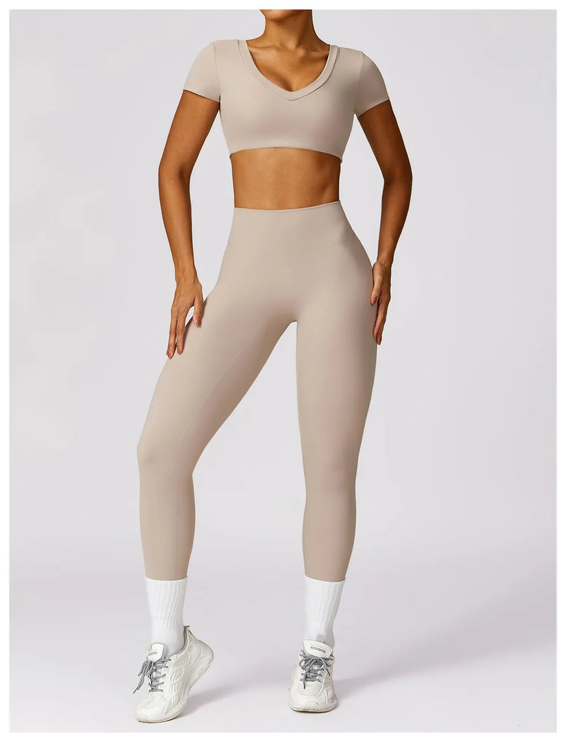 Luxurious High-Waist Contour Seamless Leggings Scrunch