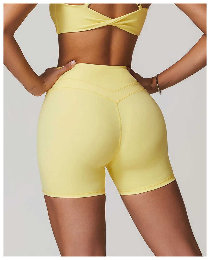 Luxurious Breathable High Waist Yoga Shorts For Running
