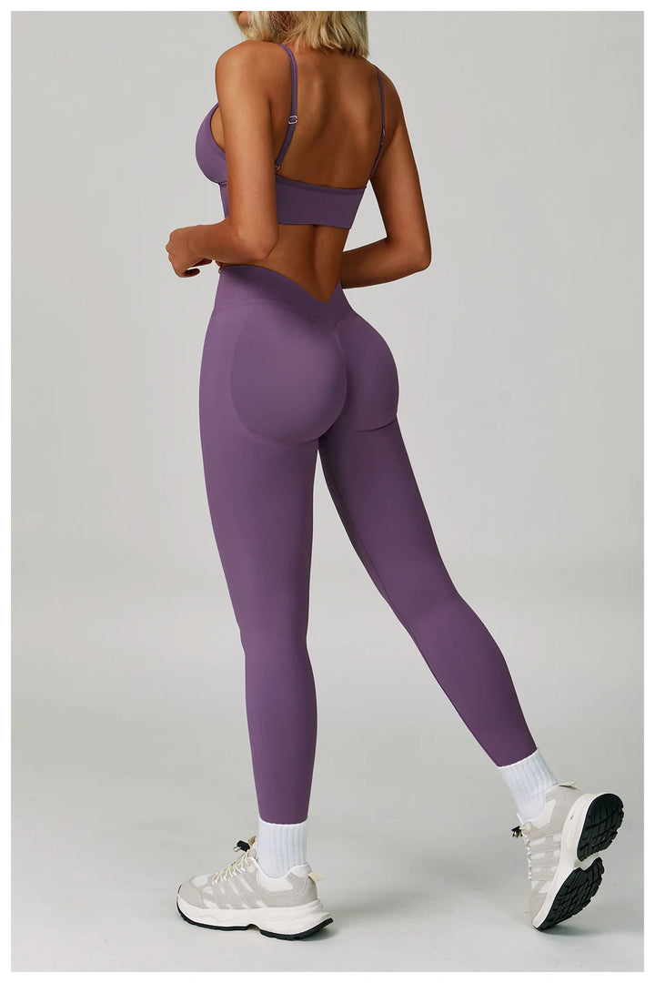 Two Piece Contour Seamless Performance Yoga Ensemble