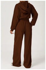 Load image into Gallery viewer, Luxurious 2 Piece Hooded Sweat Shirt Set Winter Wear Cotton
