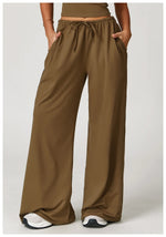 Load image into Gallery viewer, Breathable Contour Drawstring Wide Leg Athletic Pants

