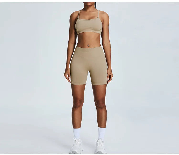 Cross Strap Seamless Yoga Bralette Premium Performance Fit