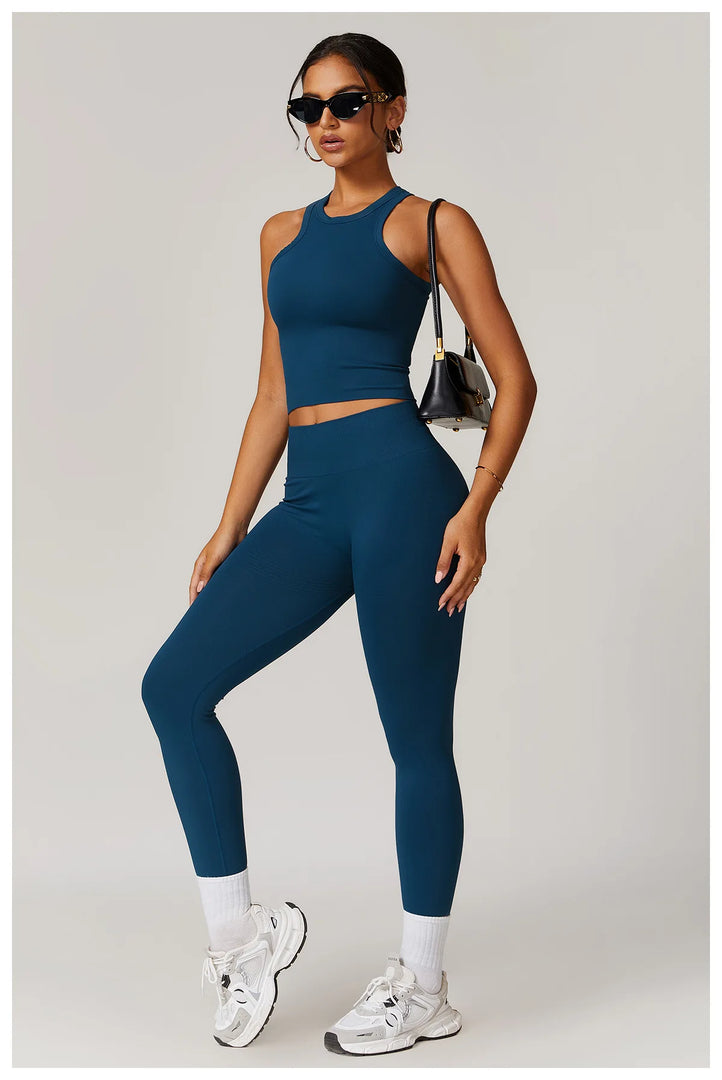 Seamless High Waist Studio Leggings With Breathable Fabric