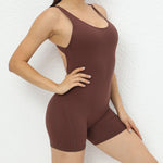 Load image into Gallery viewer, Backless One-Piece Yoga Tracksuit Breathable Nylon Knit
