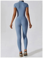 Load image into Gallery viewer, Seamless One Piece Yoga Bodysuit Zippered Breathable
