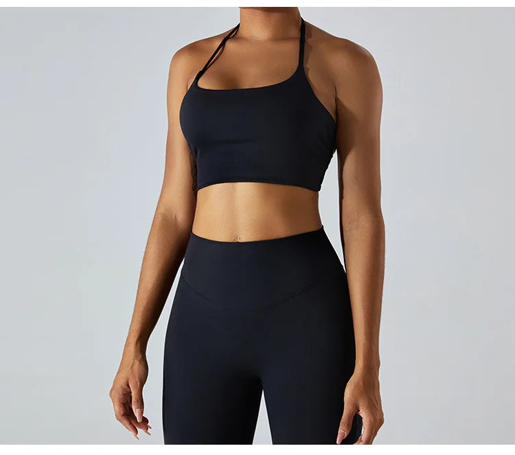 Cross Back Strappy Seamless Bralette Soft Nylon Spandex