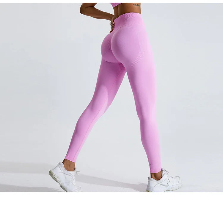 Seamless High Waist Contour Scrunch Leggings Premium