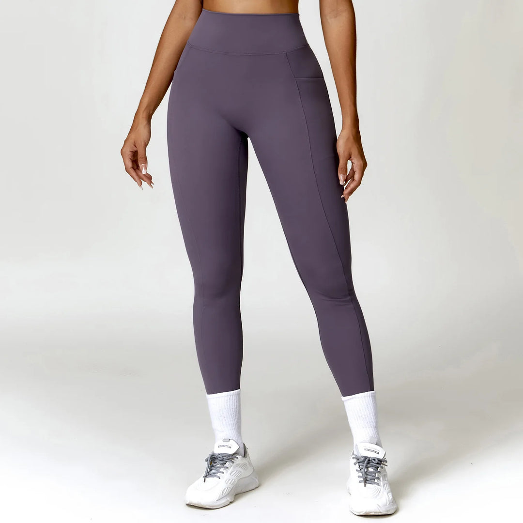 V Back Swept High Waist Contoured Leggings With Performance