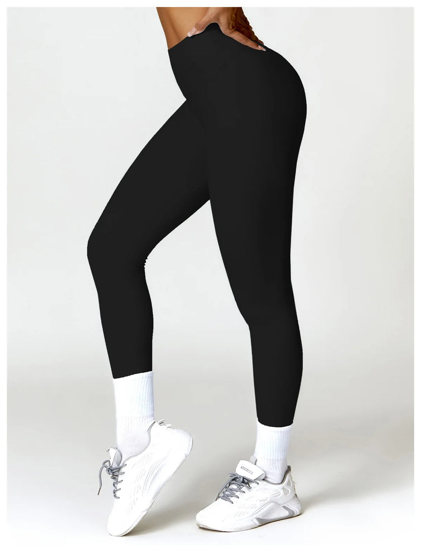 Luxurious High-Waist Contour Seamless Leggings Scrunch