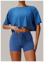 Load image into Gallery viewer, Moisture Wicking Luxe Contour Yoga Top Short Sleeve
