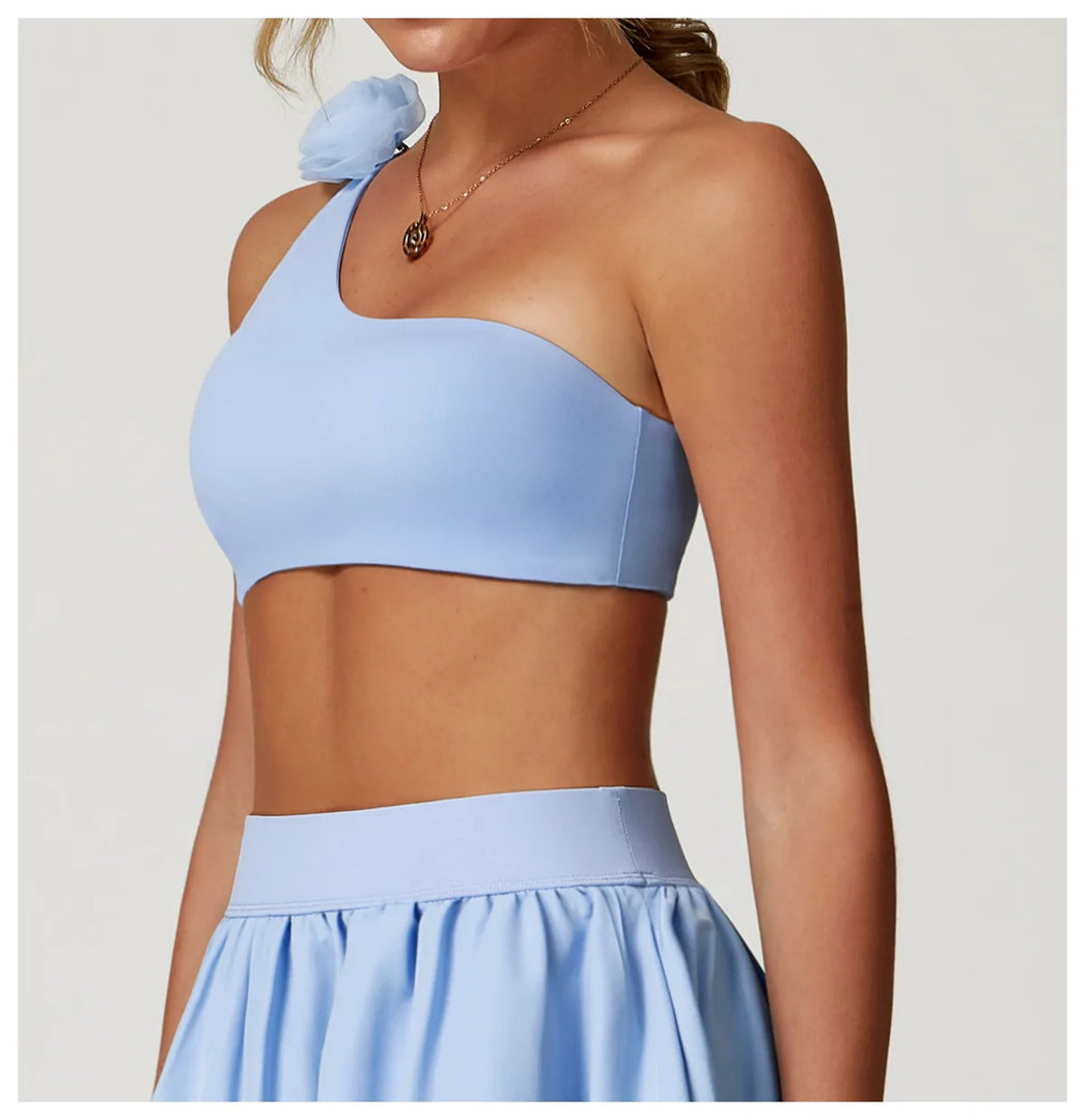 One Shoulder Seamless Contour Sports Bra Performance