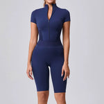 Load image into Gallery viewer, Seamless Zippered Contour Yoga Bodysuit for Performance
