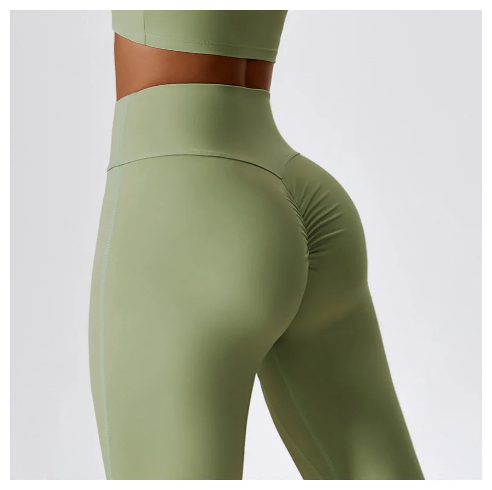 Luxuriant Contoured Breathable Leggings High Waist Knit