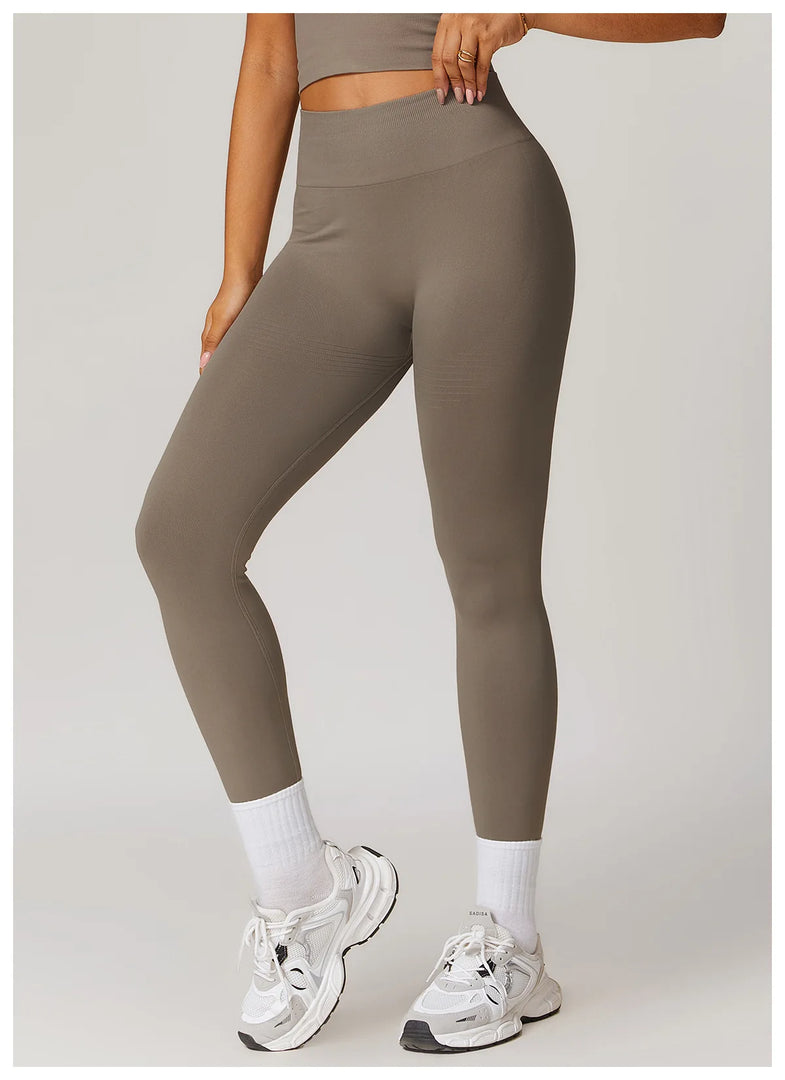 Seamless High Waist Studio Leggings With Breathable Fabric