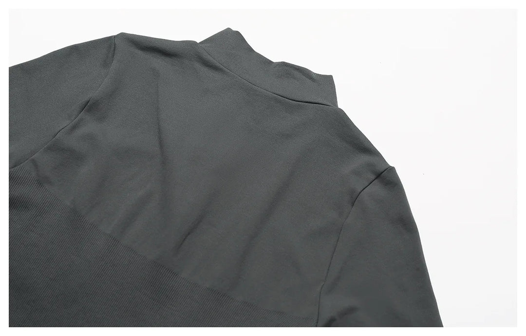 Zippered Performance Long-Sleeve Top Moisture-Wicking