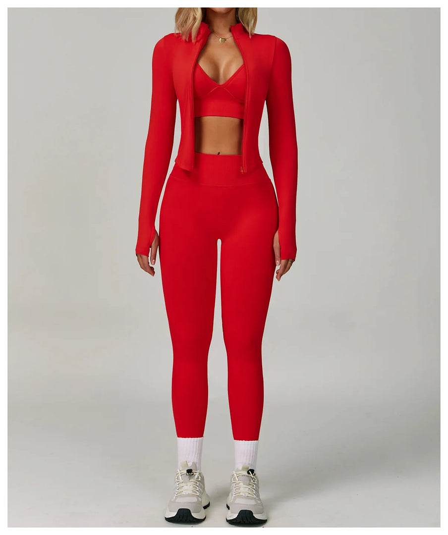 Two Piece Contour Seamless Performance Yoga Ensemble