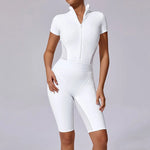 Load image into Gallery viewer, Seamless Zippered Contour Yoga Bodysuit for Performance
