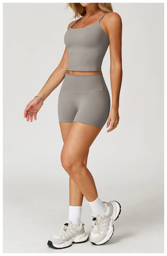 Performance Contour Seamless Two Piece Yoga Bra Set Nylon