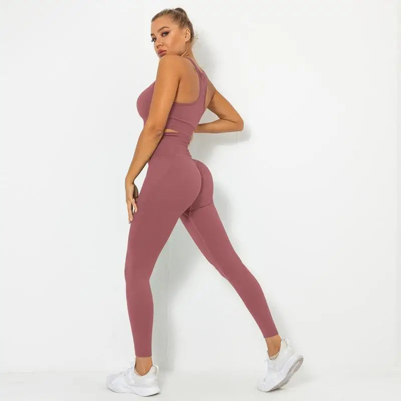 Seamless Contour Two Piece Yoga Set Performance Wear