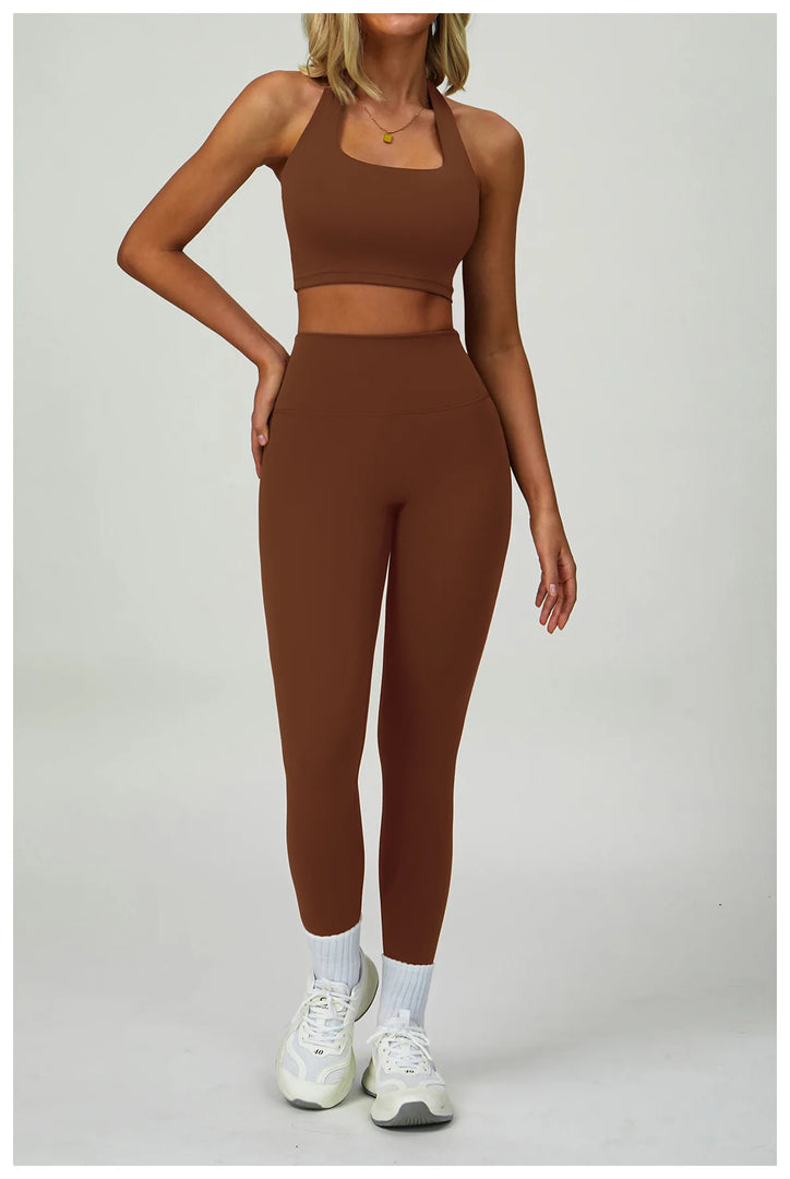 2 Piece Contouring Sculpted Yoga Ensemble Performance