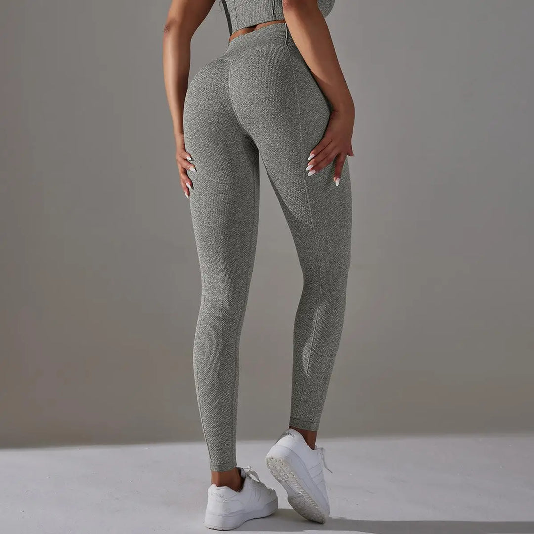 Ribbed Scrunch Contour Seamless High Waist Leggings