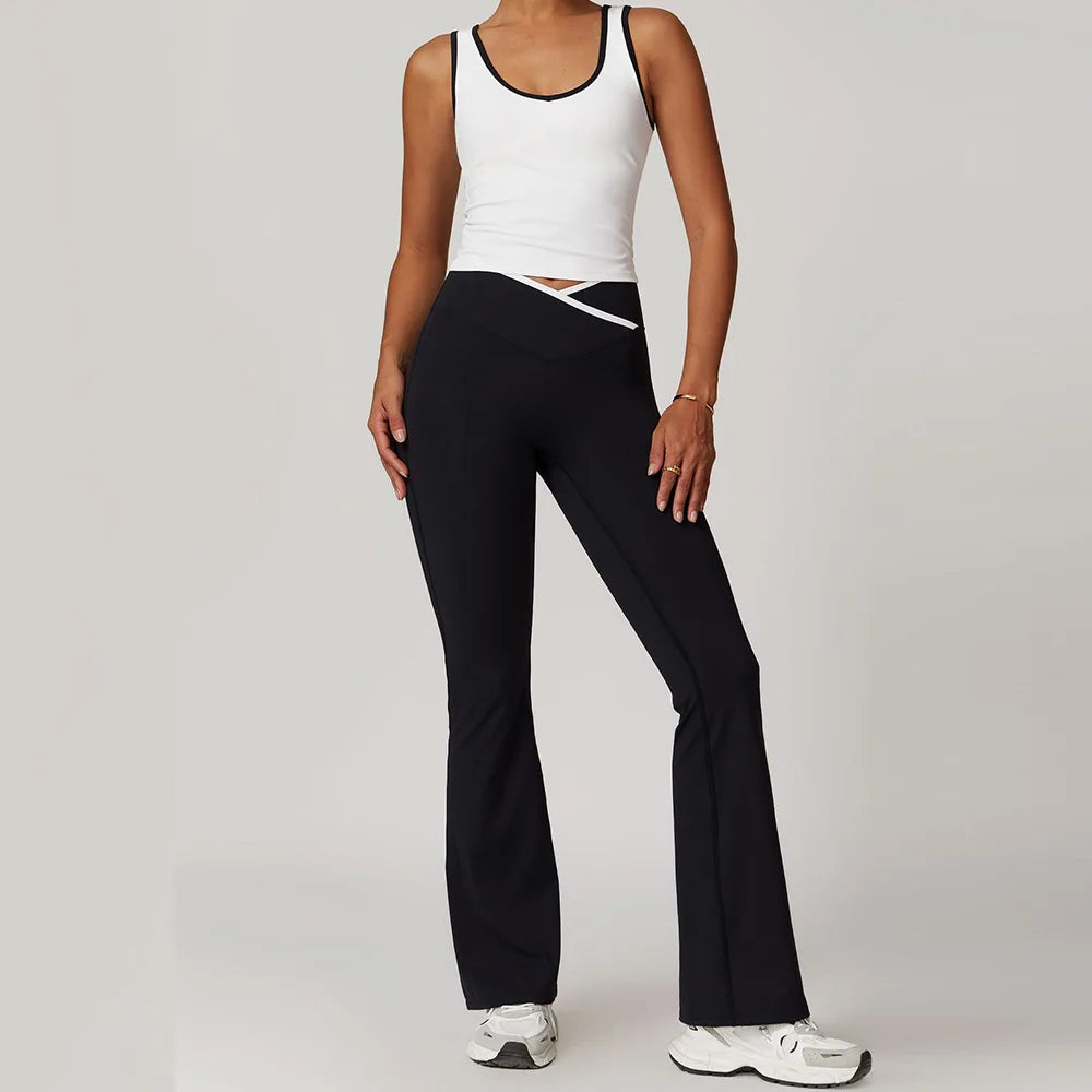 Breathable Two Piece Performance Yoga Set Contour Leggings