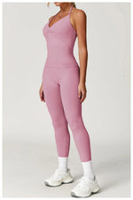 Load image into Gallery viewer, Two Piece Yoga Set Seamless Contour Performance Wear
