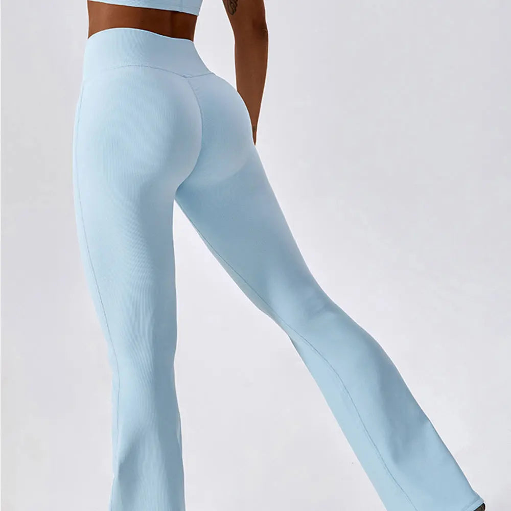 Contour High Waist Flare Leggings With Performance Wear