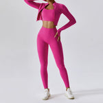 Load image into Gallery viewer, Three Piece Contoured Yoga Set Athleisure Signature
