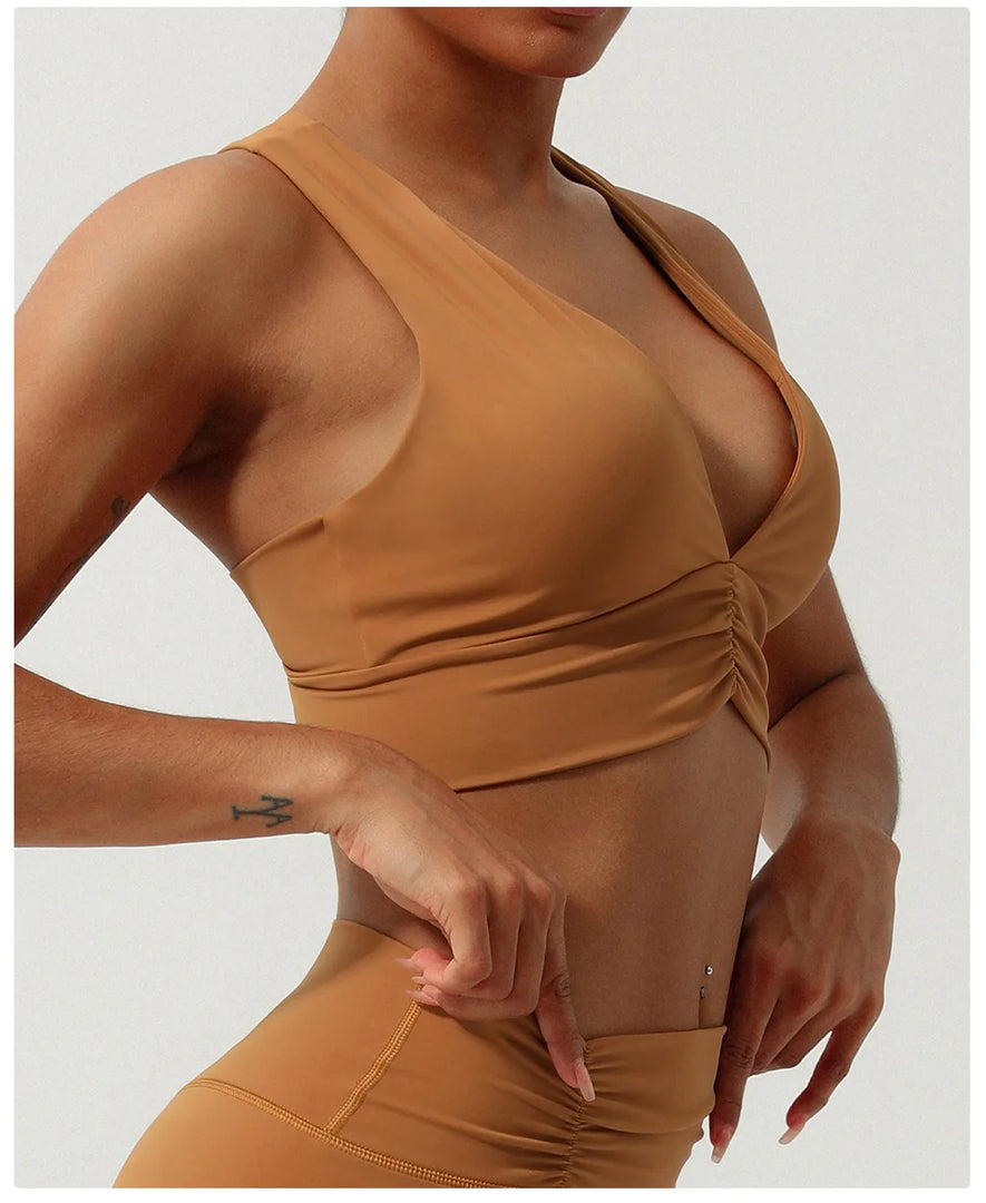 Breathable Cross Strap Contour Padded Luxurious Bra