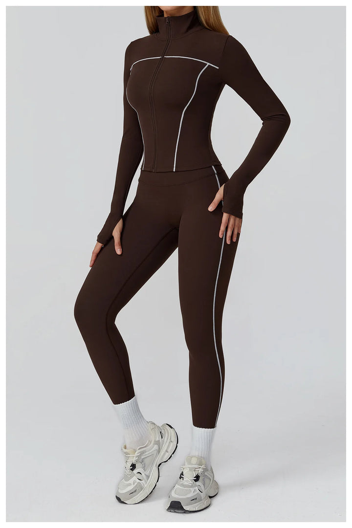 Contour Performance High Waist Athleisure Set Seamless