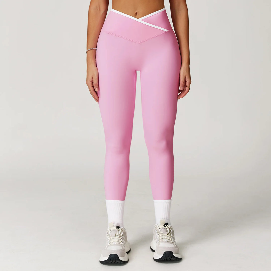 High Waist Sculpt Leggings Breathable Knit Performance Wear