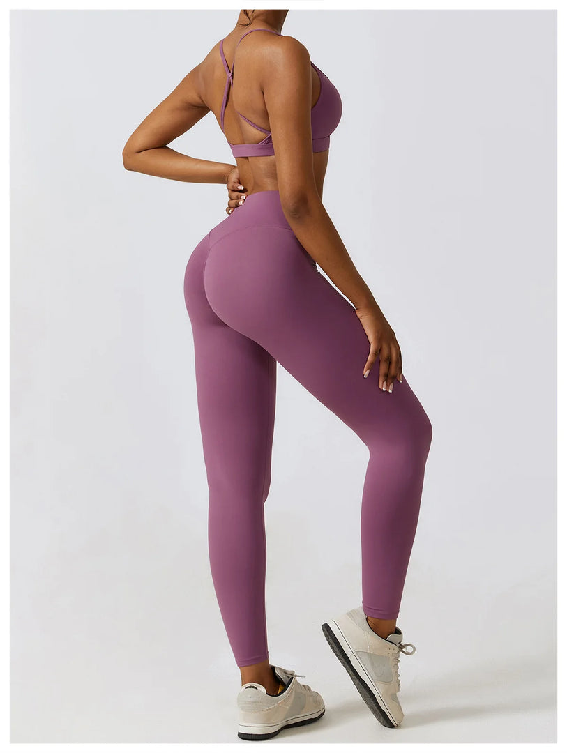 High Waist Contour Yoga Leggings Breathable Performance