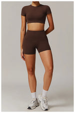 Load image into Gallery viewer, Contour Yoga Cropped Top Short Sleeve Performance Pro
