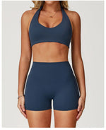 Load image into Gallery viewer, Contour Seamless Yoga Bra Hanging Neck Nylon Spandex
