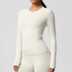 Load image into Gallery viewer, Luxurious Breathable Contoured Long Sleeve Yoga Top Nylon
