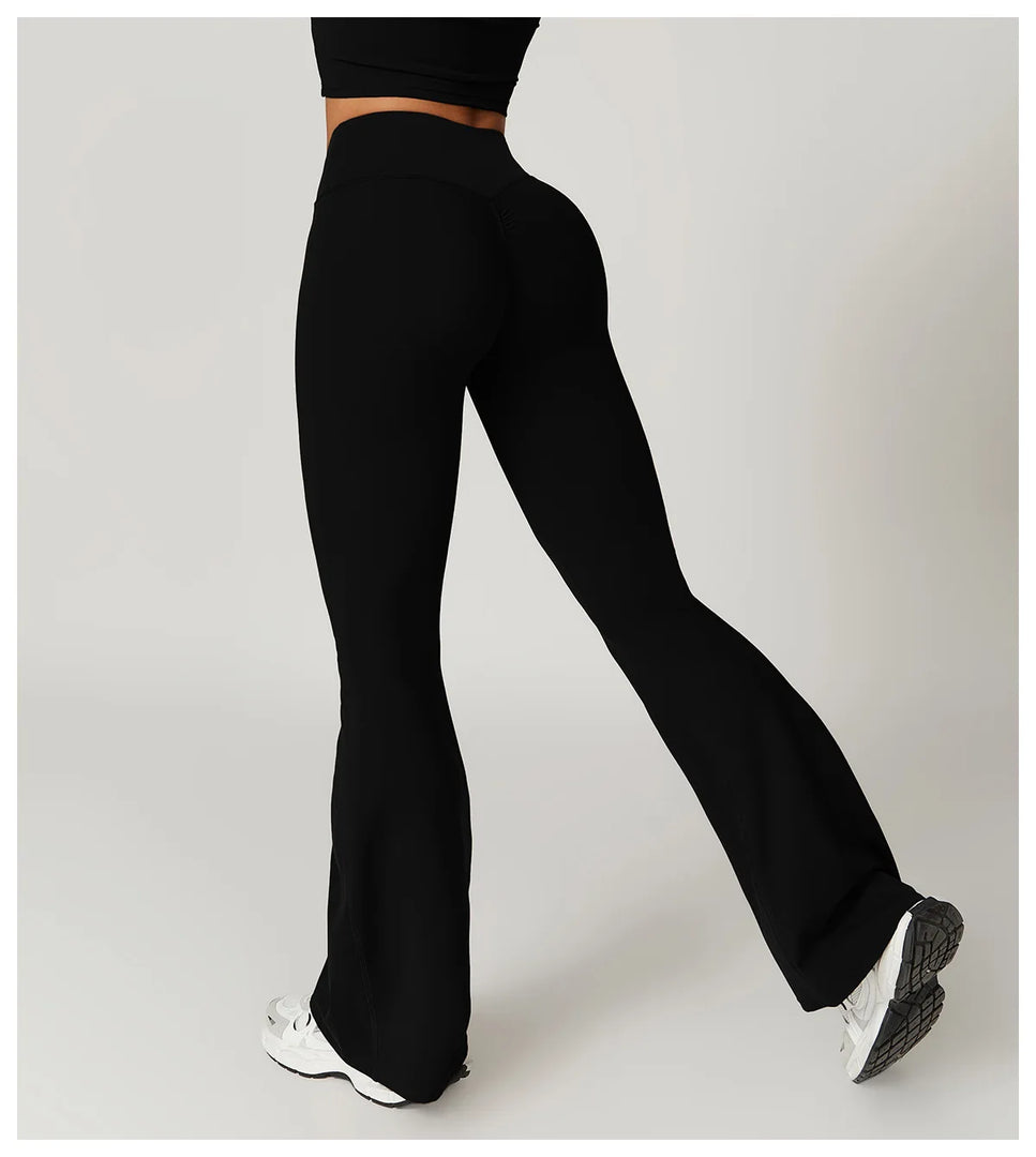 Seamless Flared Bell Bottoms Yoga Leggings High Waist