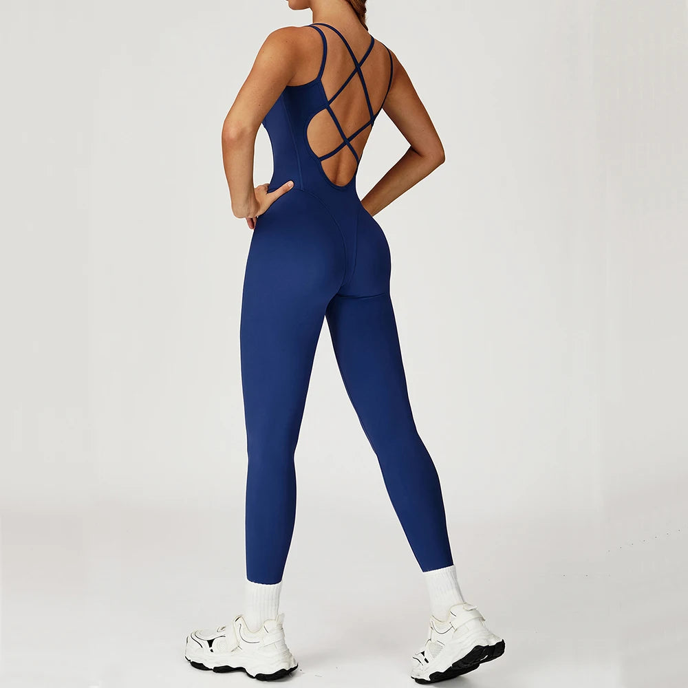Elevated Contour Performance Breathable Jumpsuit Nylon Knit
