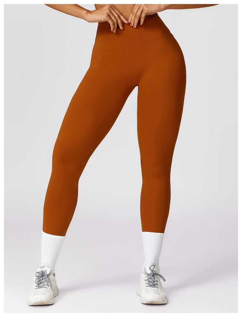 Luxurious High-Waist Contour Seamless Leggings Scrunch