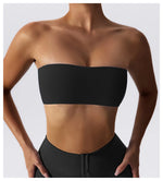 Load image into Gallery viewer, Strapless Padded Yoga Sports Bra Contour Silhouette
