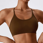 Load image into Gallery viewer, Breathable Cross Strap Contour Seamless Performance Bra

