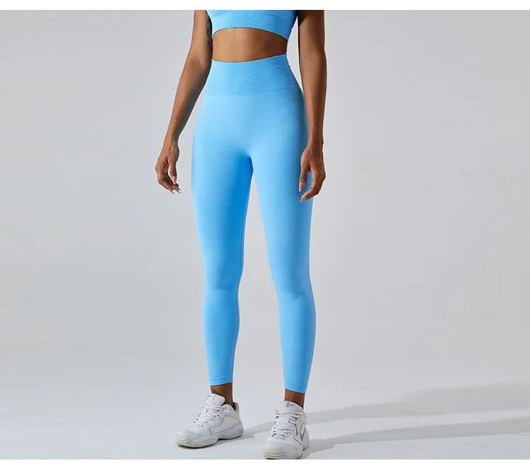 Seamless High Waist Leggings Moisture Wicking Contour