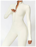 Load image into Gallery viewer, Zippered Contour Yoga Romper With Ultra Compression
