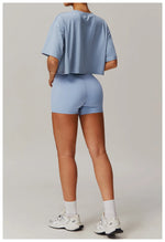 Load image into Gallery viewer, Moisture Wicking Luxe Contour Yoga Top Short Sleeve
