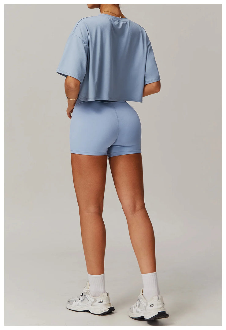 Moisture Wicking Luxe Contour Yoga Top Short Sleeve